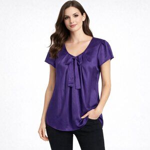 Express short sleeve purple top size medium